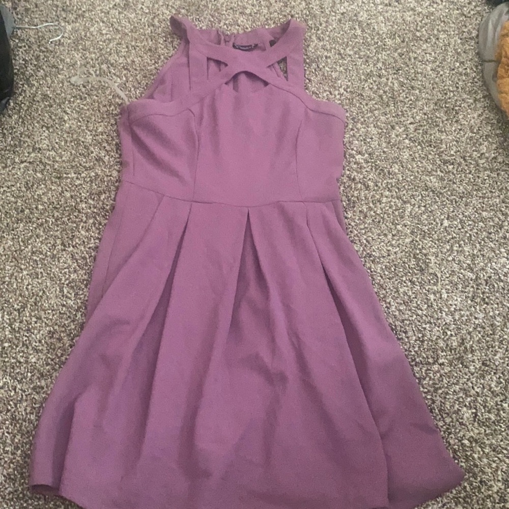 Purple cute dress with pockets